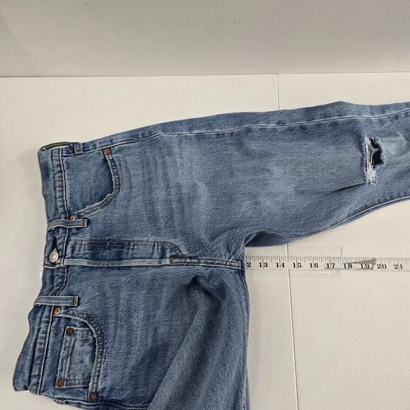 Levi's 501 button fly jeans blue denim womens 29x28 light wash 6679 - Picture 8 of 11